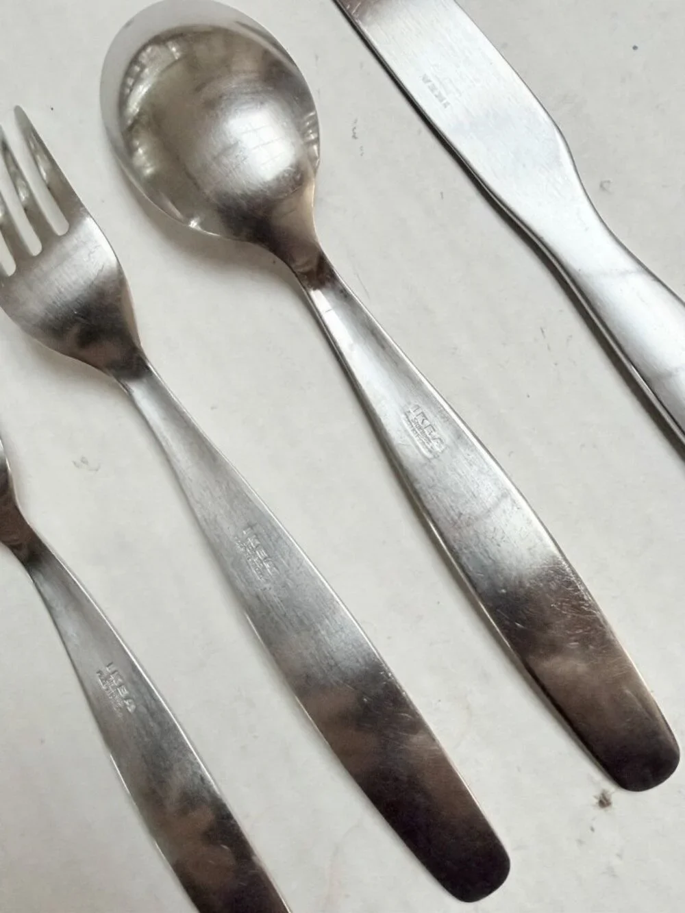 4 Ikea Dinner Salad Fork Spoon Knife Set Stainless Steel Flatware Replacement
